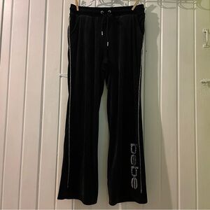 BEBE velour bling sweatpants-medium NWOT